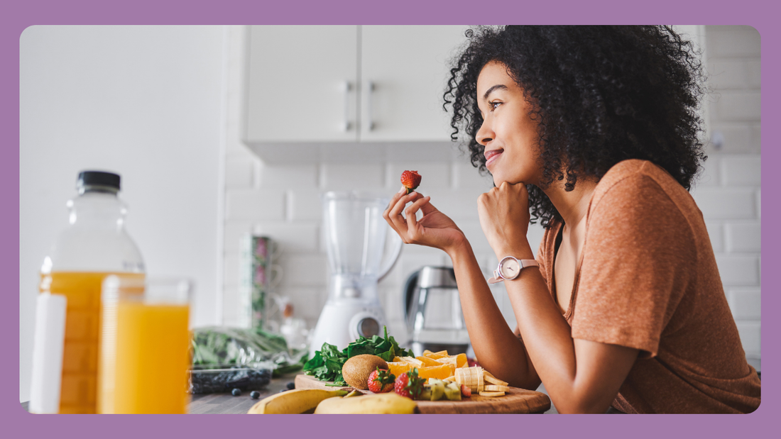busy mom preparing simple healthy meals with whole foods