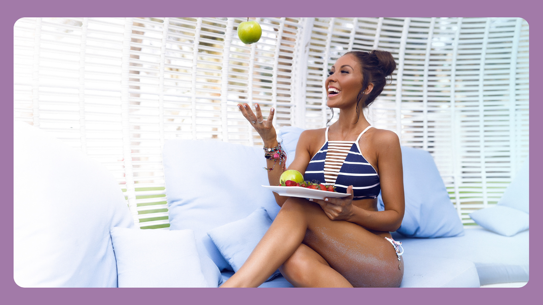 Healthy eating after pregnancy with fresh whole foods