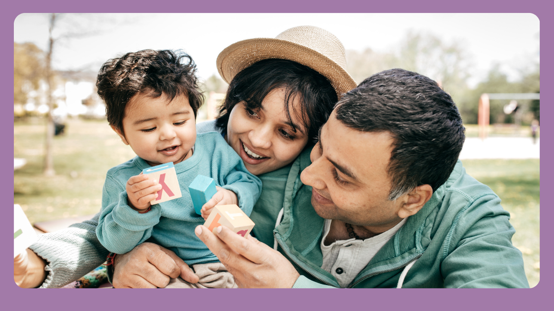 postpartum mom making healthy food choices with family